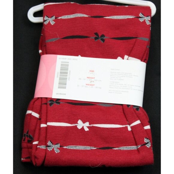 NWT 2008 Gymboree Holiday Friends Bow Leggings sz 2T Red Ribbon Cute Comfort - Picture 2 of 3